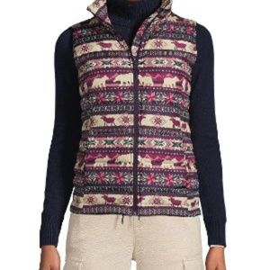 Lands End Women’s Puffer Vest Size Medium 10/12 New NWT  80/20 600 Fill
